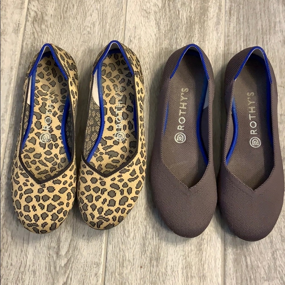 2 pairs of Rothy flats with an additional insert